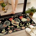 thumbnail image 2 of JML Outdoor Mat Non Slip Doormat 20"x32" Front Door Mat Outside Absorbent Rubber Mat Entryway Rug Floor Mat,Floral Black Chicken, 2 of 8