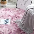 thumbnail image 3 of Round Fluffy Bedroom Rug, Living Room Bedside Bedroom Household Rug, Modern Plush Rugs(Diameter 140cm), 3 of 4
