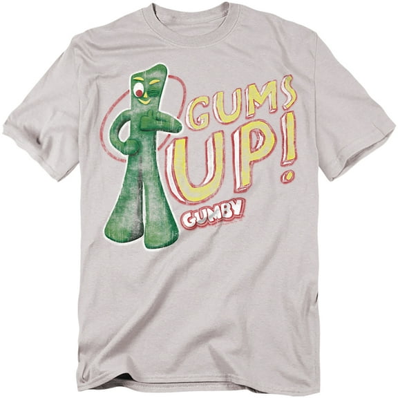 Gumby - Gums Up Adult Regular Fit T-Shirt - Adult Regular Fit T-Shirt / L / Gray