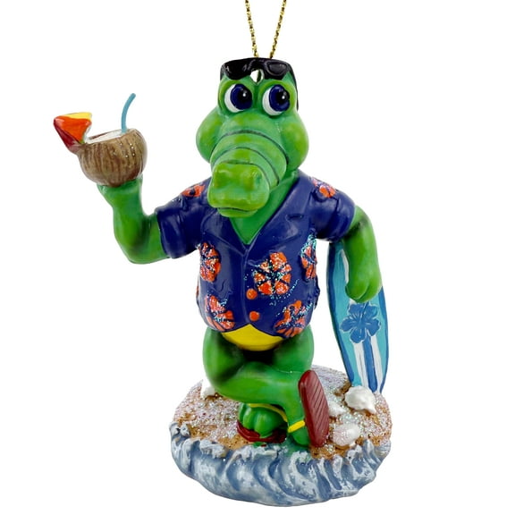 Alligator Ornament - Tropical Beach Christmas Tree Holiday Decoration