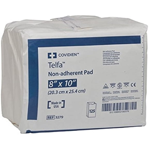 Telfa Ouchless Non-Adherent Dressing, 8 X 10 Inch, Non-Sterile, Covidien 3279 - Pack of 125