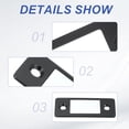 thumbnail image 3 of Uxcell Deadbolt Strike Plate, Adjustable Door Strike Plate with Screws Black, 3 of 6