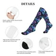 thumbnail image 5 of Sikiie blue daisy Skull flower 1 Pairs Compression Socks for Men and Women 15-20 mmHg Running Support Socks, 5 of 7