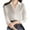 White, variant on aidice Shirts for Women Dressy Lapel Neck Long Sleeve Button up Fitting Solid Color Office Blouse Workwear
