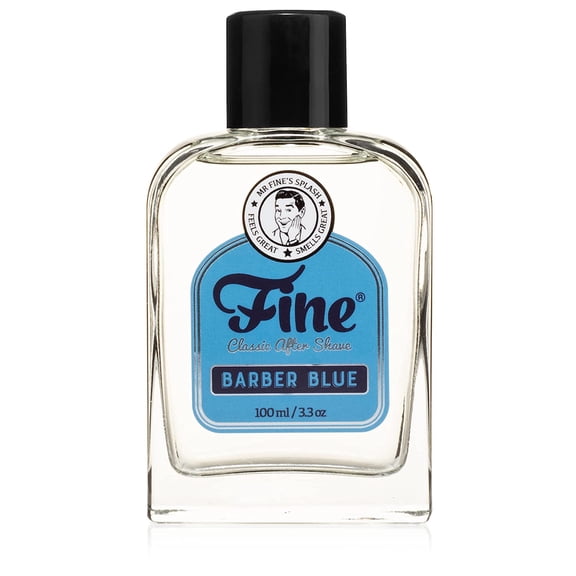 Fine Classic Men’s After Shave, Soothing and Toning After Shave for Men, Barber Blue, 100ml