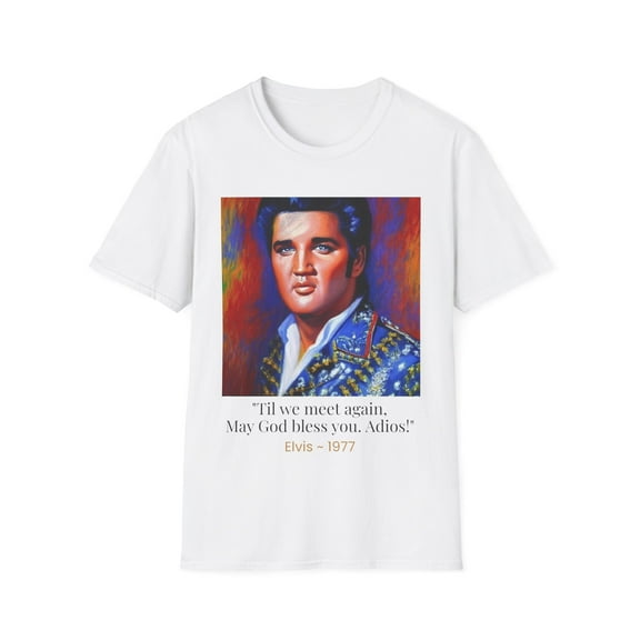 Elvis Presley in Claude Monet Portrait Style Unisex Softstyle T-Shirt