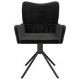 thumbnail image 3 of vidaXL Swivel Dining Chairs 2 pcs Black Velvet, 3 of 5