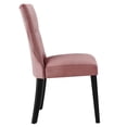 thumbnail image 4 of Modway Silhouette 20" Velvet Dining Chairs in Dusty Rose Pink/Black (Set of 2), 4 of 8