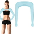 thumbnail image 2 of Wdgfv Women Cooling Shawl Arm Sleeve with Finger Hole, Comfortable & Breathable, Anti-UV, Ladies Sun Protection Cooler Shrug Sky Blue One Size, 2 of 3