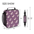 thumbnail image 5 of Insulated Square Lunch Bag with Side Mesh Pocket Fashion Lunch Box Reusable Lunch Tote 10.5" x9.5" x3.5" Cartoon Unicorns and Stars, 5 of 6