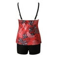 thumbnail image 5 of Sriper Bathing Suits Over 50,Swimsuits Tanktop and Shorts for Teens Tummy Control Tankini Swimsuits for Teens,Traje De Bano Para Mujeres,4-Red Xl, 5 of 8