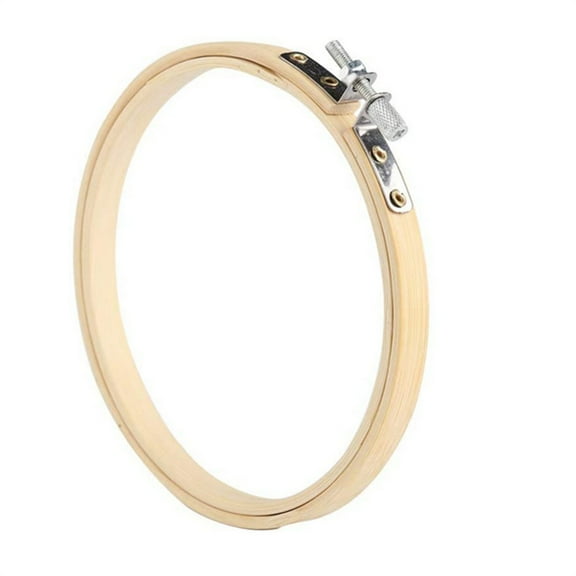 NOGIS 4 Inch Embroidery Hoops Wooden Round Adjustable Bamboo Circle Cross Stitch Hoop Ring Bulk Wholesale for Art Craft Handy Sewing