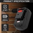 thumbnail image 2 of Batería de repuesto Enermall 18V 4.5Ah para Porter Cable PC18B, 2 of 8