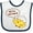 White and Navy, variant on Inktastic Hi I'm New Here Cute Hatching Baby Chick Boys or Girls Baby Bib