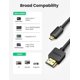 thumbnail image 3 of Adaptador de cable micro hdmi a hdmi 4k 60hz Canal de retorno de audio Ethernet Compatible con Gopro Hero 7/6 Raspberry Pi 4 Retroid Pocket 2+ Yoga 3 B500 Son kaili Sencillez, 3 of 5