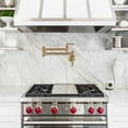 thumbnail image 5 of Wowow Pot Filler Faucet Gold, Wall Mount Kitchen Folding Faucet 2 Handle with Double Joint Swing Arms Brass Stove Faucet, 5 of 8