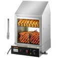 thumbnail image 1 of VEVOR Hot Dog Machine, 36 L, 2-Tier Hot Dog Steamer for 200 Hotdogs & 42 Buns, 1200W Electric Bun Warmer Cooker with Rotary Knob Temp Display 7.5 L Water Tank, Stainless Frame and Tempered Glass Doors, 1 of 9