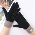 thumbnail image 5 of Winter Warm Knitted Gloves for Men Women, Thick Cozy Touchscreen Mittens Adult Thermal Winter Gloves for Cycling Skiing, 5 of 8