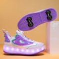 thumbnail image 4 of Kids Wheels Shoes with Lights Rechargeable Roller Skates Shoes Retractable Wheels Shoe LED Flashing Sneakers for Girls Boys Gift, 4 of 6
