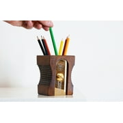 Suck UK Wooden Pen Holder | Desk Organizer & Pencil Pot | Novelty Sharpener