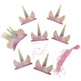 thumbnail image 2 of Piezas Cinta Papel Atado Sombrero de Cumpleaños Cinta para El Cabello Princesa Party Costume Accesorios yotijar Tiara de la corona de Unicornio de papel, 2 of 10