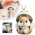 thumbnail image 1 of Clearance! Cute Squirrel Rear View Car Charms Squirrel Car Hanging Decor Kawaii Squirrel Car Hanging Ornament Cute Car Aesthetic Decor Hanging Pendant Accessories, 1 of 7
