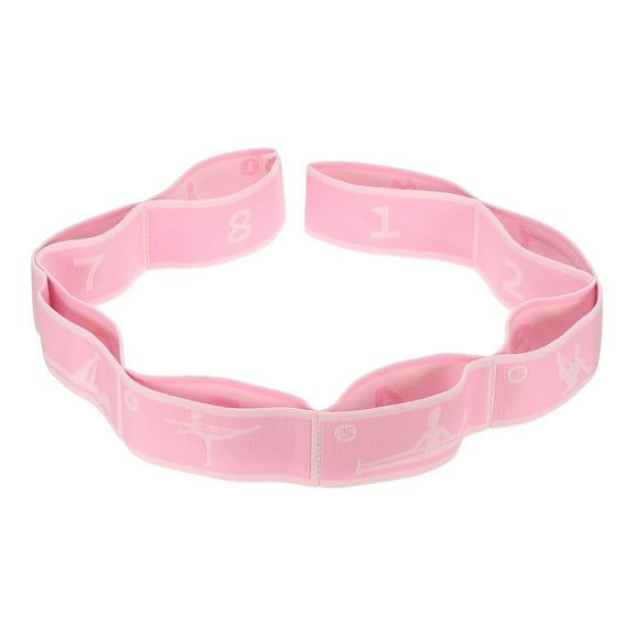 33.5 Inch Exercise Bands Yoga Stretching Strap Latin Elastic Dance Pink