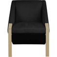 thumbnail image 3 of Meridian Furniture Chaise d'Appoint en Velours Rivet Noir, 3 of 6