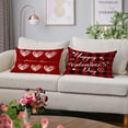 thumbnail image 2 of Happy Valentines Day Pillow Covers 12x20 Set of 4 Red Love Heart Throw Pillow Covers Wedding Anniversary Pillow Covers Pillow Cases Home Outdoor Sofa Couch Cushion Covers (12 by 20), 2 of 6