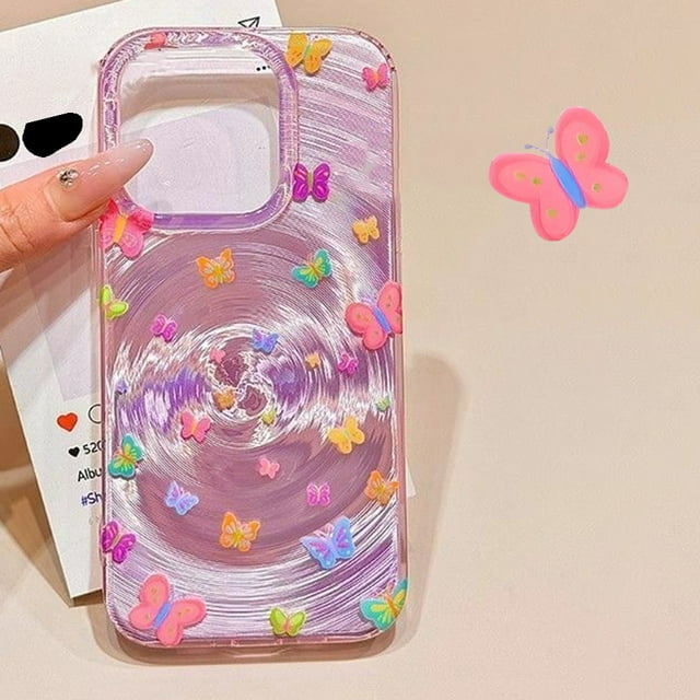 Cute Black Cat Phone Case For iPhone 11 Case iPhone 16 13 15 12 14 Pro Max Vortex Pattern Cartoon Animals Soft Shockproof Cover