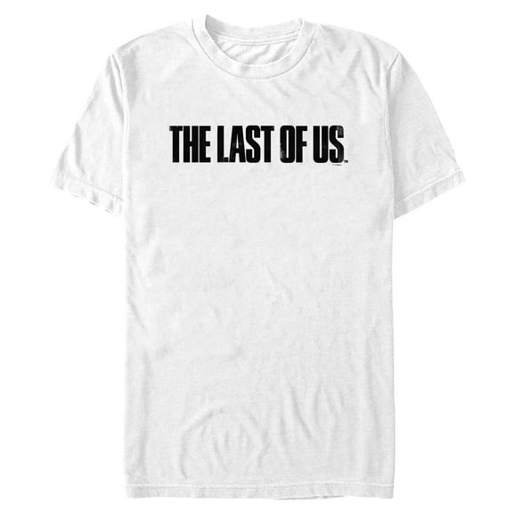 Mens The Last of Us Distressed Black Logo T Shirt