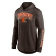 thumbnail image 2 of Men's Fanatics Brown Cleveland Browns Front Runner Long Sleeve Hooded T-Shirt, 2 of 3