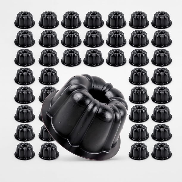 Set de 50 Mini Moldes para Hornear Bluelander, Capacidad 180 ml, Moldes Reutilizables y Resistentes hasta 220 °C