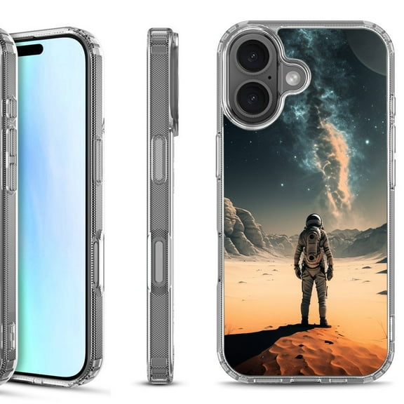 For iPhone 17 Shockproof Protective Phone Case, by OneToughShield - Astronaut Milkyway
