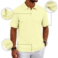 thumbnail image 4 of Mens Golf Shirt Dry Fit Mens Polo Shirts Short Sleeve Performance Golf Polos for Men with Collar Work Shirts Beige XL, 4 of 8