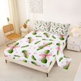 thumbnail image 2 of Manfei Cute Bowtie Bed Sheets,Funny Cucumber Print Full Size Sheets,4 Pieces,1 Flat Sheet,1 Fitted Sheet and 2 Pillowcases, 2 of 6