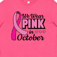thumbnail image 4 of Inktastic Breast Cancer Awareness We Wear Pink in October Youth T-Shirt, 4 of 5