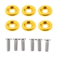 thumbnail image 2 of 6 juegos de Aluminio Baoblaze para guardabarros Tornillo de arande perno M6 18 mm dorado, 2 of 8