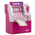 thumbnail image 1 of Caja de ahorros electrónica para niños en cajero automático, rosa, con cierre seguro, 1 of 1