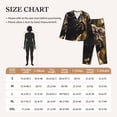 thumbnail image 4 of Rateoe Pug Wearing Sunglasses Flowers Pattern Womens Pajamas Set Long Sleeve Sleepwear Button Down Nightwear Soft Cotton Pj Lounge Sets-X-Large, 4 of 7