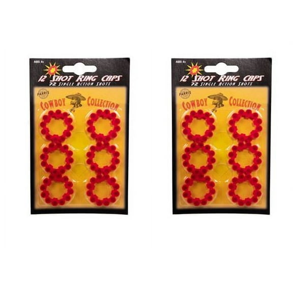 12 Shot Ring Caps 2 PACK 144 Total Shots Parris Cowboy Collection Toy Caps