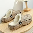 thumbnail image 4 of Unisex Garden Clogs House Slippers Fur Lined Winter Breathable Walking Garden Shoes Warm Non-Slip Mule Footwear, 4 of 8