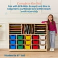 thumbnail image 4 of ECR4Kids Multi-Section Mobile Tray Cabinet with Cubby Storage Compartments, Kids Furniture, Natural, 4 of 9