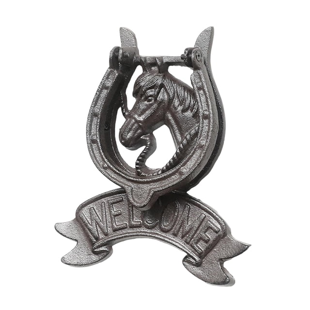 TISHITA Accessoires de Frappe-Porte Tête de Cheval Matériel de Porte Extérieur Robuste et Résistant