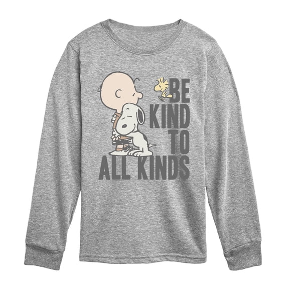 Peanuts - Be Kind to All Kinds - Youth Boys Long Sleeve Graphic T-Shirt
