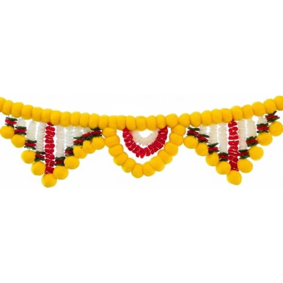 Shalin India Artificial Flower Toran for Door Decoration | Handcrafted Bandhanwaar for Entrance, Pooja Room & Festive Decor (Design 2)