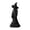 Black, variant on zhonghuaying 1 pack Halloween Resin Craft Vertical Figurine, Pointed Hat Robed Humanoid Statue With Stacked Facial Raised Texture For Indoor Countertop Seasonal Display Ornament Black