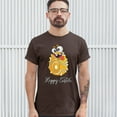thumbnail image 3 of Tee Hunt Happy Easter Crazy Egg T-shirt Egg Tapping Religious Holiday Men's Tee, Brown, 3X-Large, 3 of 5