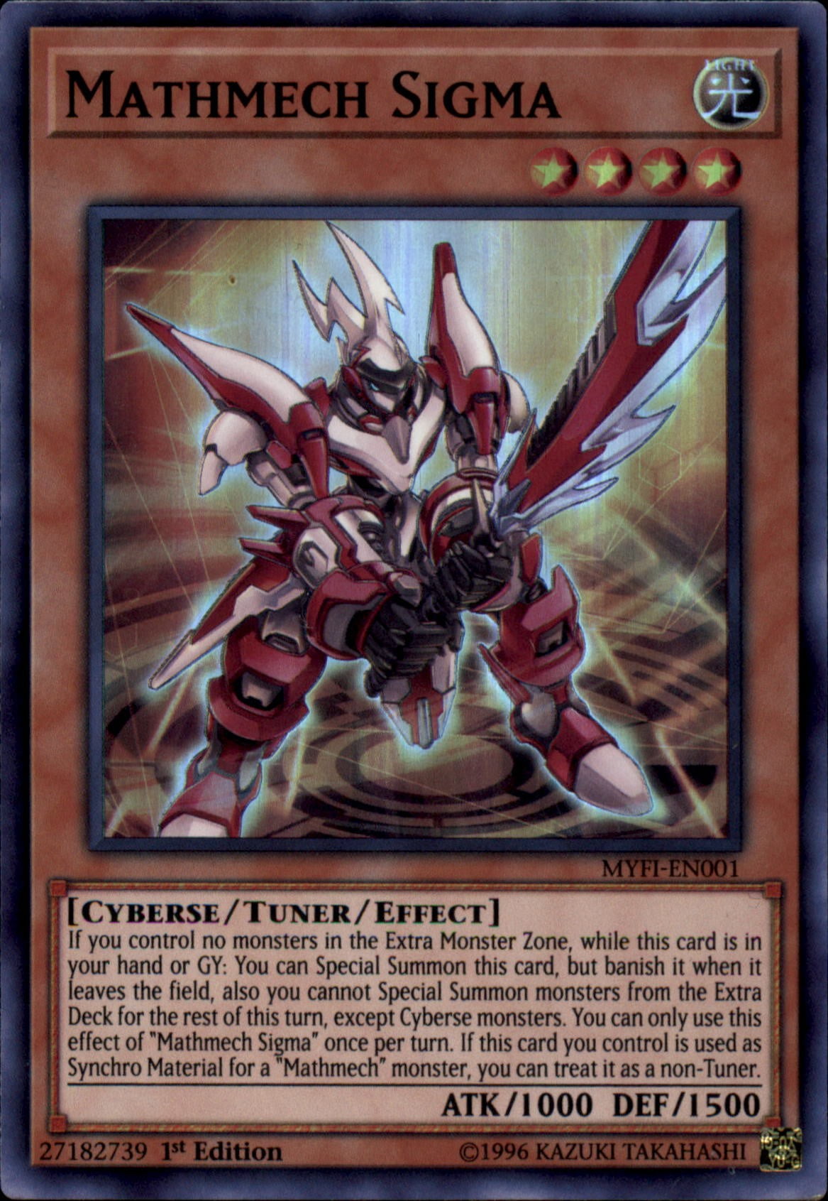 Yu-Gi-Oh Sigma mathmech MYFI-FR001 1st Yu-Gi-Oh Sigma mathmech MYFI-FR001 1st