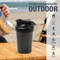 thumbnail image 4 of Leak-Proof Shaker Bottle with Shaker Balls - 400ml (12-OZ) ，Pack of 3- Ideal for Workout Supplements, Protein Powder - BPA Free - Portable Fitness Bottle for Fitness Enthusiasts and Athletes - Black, 4 of 7